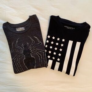 Marvel Spiderman & Aeropostale T-Shirts Size SM/M or Boys 14/16